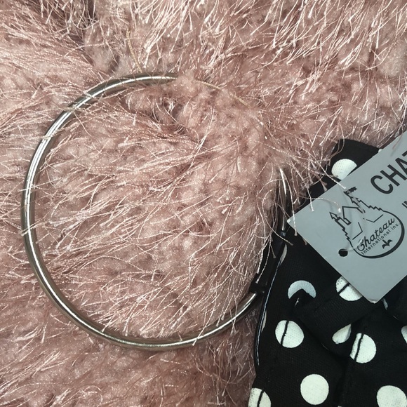 Black with white polka dots wrist purse - Picture 4 of 7